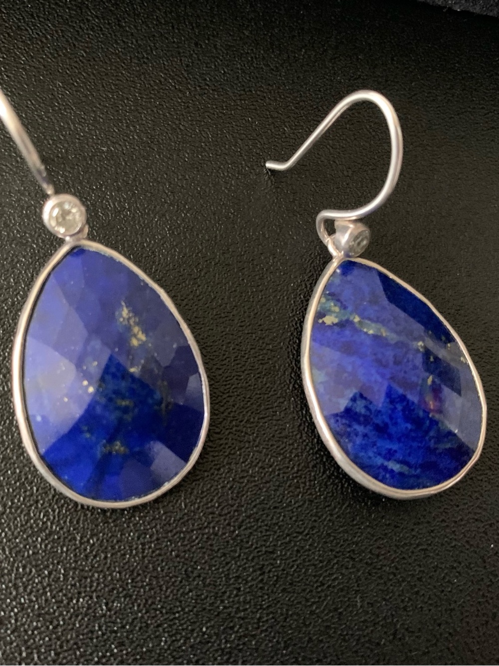 Silpada .925 Silver and Lapis Teardrop Dangle Earrings W2871